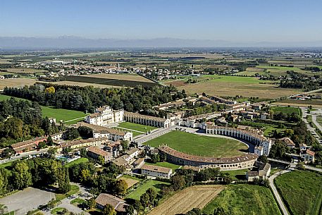 Aereal view of Villa Manin